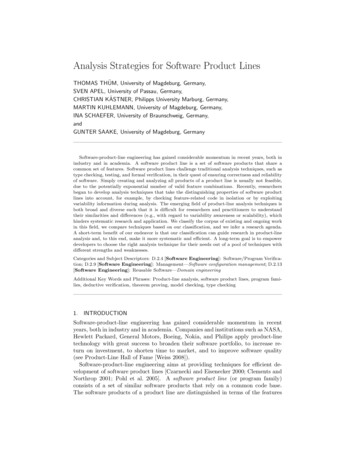 Analysis Strategies For Software Product Lines - Carnegie Mellon University