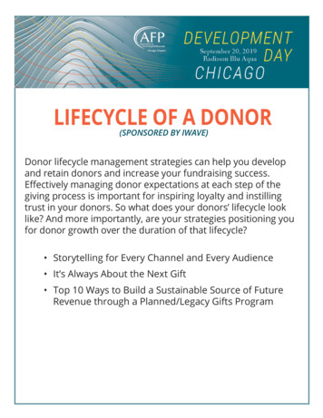 LIFECYCLE OF A DONOR - AFP) Chicago
