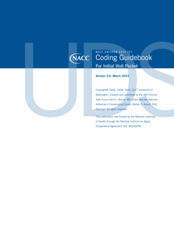 NACC UNIFORM DATA SET Coding Guidebook - University Of Washington
