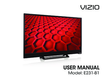 VIZIO E231-B1 LED HDTV User Manual - United States