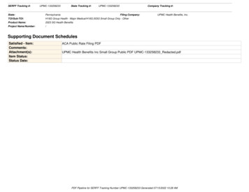 Supporting Document Schedules