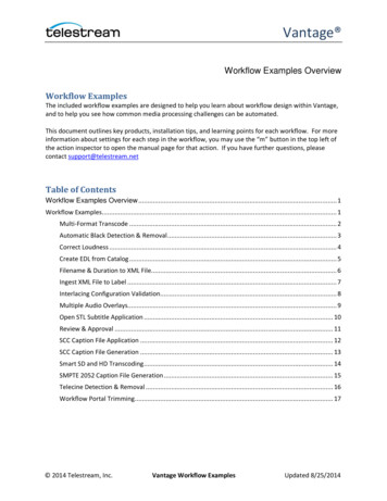 Vantage 5.0 Example Workflows - Overview - Telestream
