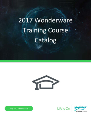 2017 Wonderware Training Course Catalog - Naviga .tr
