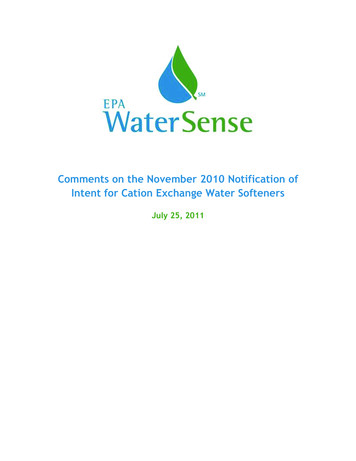 Water Softeners - U.S. Environmental Protection Agency US EPA