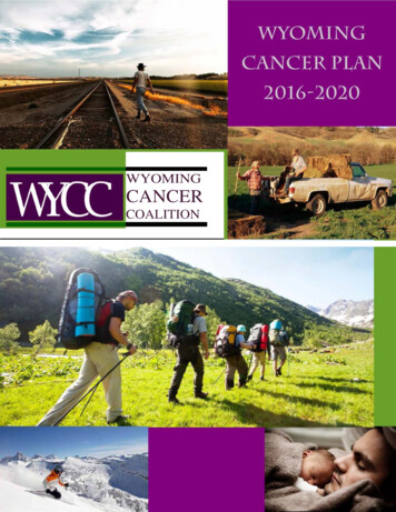 Wyoming Cancer Plan 2016-2020