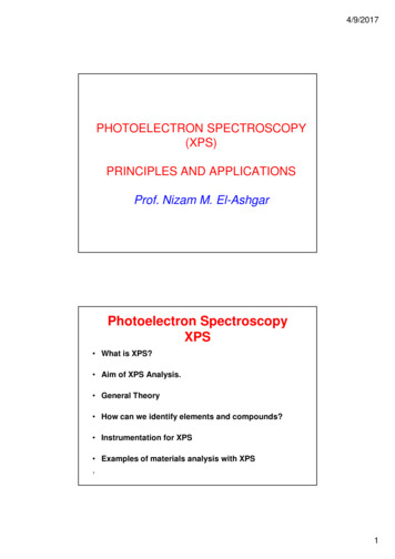 Photoelectron Spectroscopy (Xps) Principles And Applications