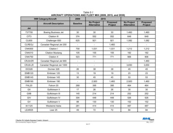 Table 5-1 AIRCRAFT OPERATIONS AND FLEET MIX (2009, 2015, And 2030)