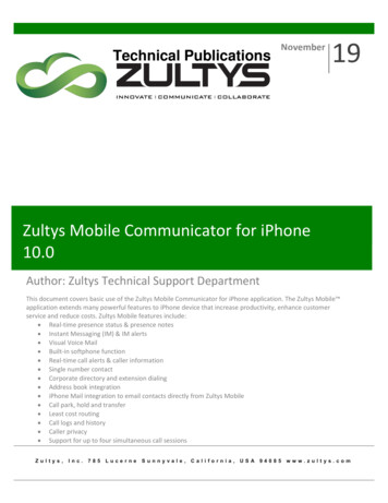 Zultys Mobile Communicator For IPhone 10