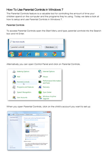 How To Use Parental Controls In Windows 7 - Tbowa 