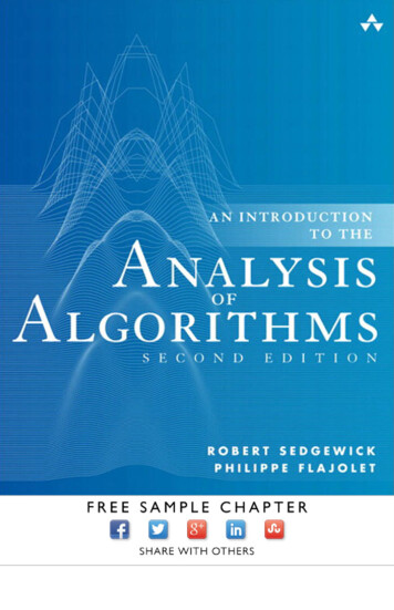 An Introduction To The Analysis Of Algorithms - Pearsoncmg 