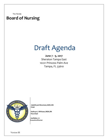 Draft Agenda - Floridasnursing.gov