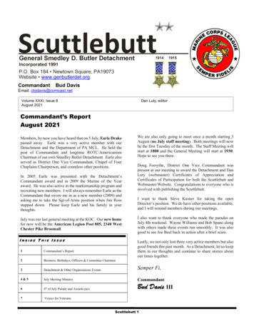 08 21 Scuttlebutt - General Smedley D. Butler