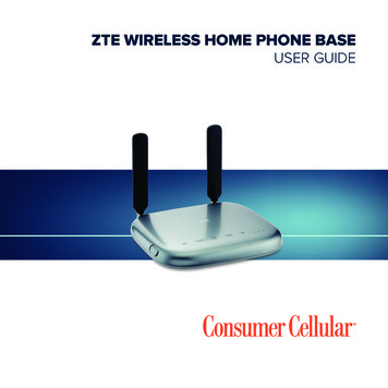 Zte Wireless Home Phone Base User Guide