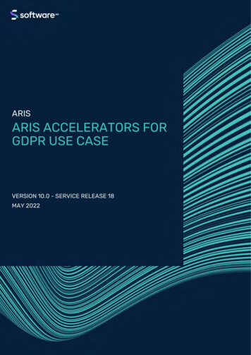 ARIS Accelerators For GDPR Installation Guide - Software AG