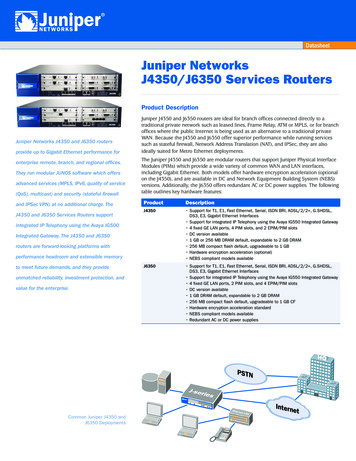 Juniper Networks J4350/J6350 Services Routers Data Sheet