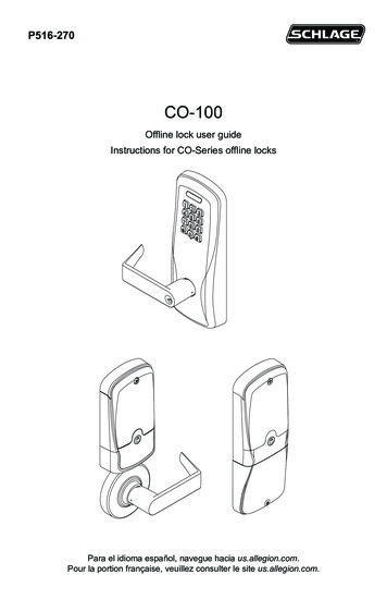 Schlage CO-100 Series User Guide - English
