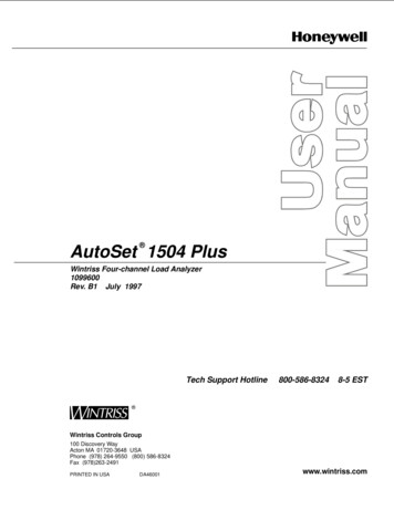 AutoSet 1504 Plus - Wintriss