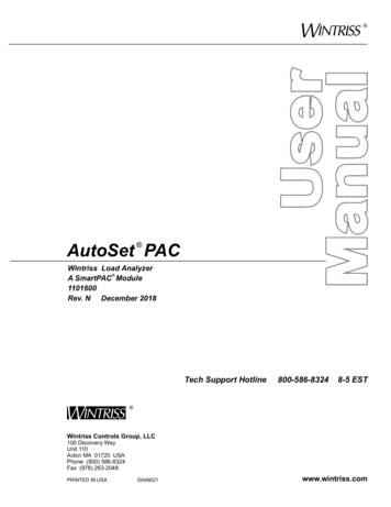 AutoSet PAC - Wintriss