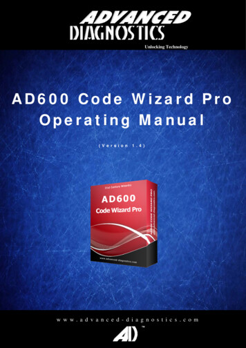 AD600 Code Wizard Pro Operating Manual - ADVANCED DIAGNOSTICS