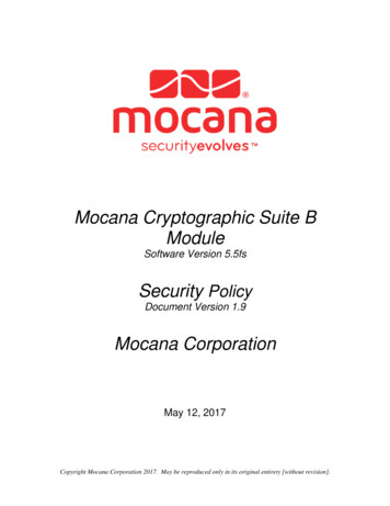 Mocana Cryptographic Suite B Module - CSRC