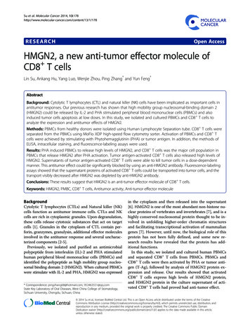 RESEARCH Open Access HMGN2, A New Anti-tumor Effector Molecule Of CD8 T .
