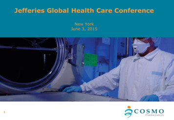Jefferies Global Health Care Conference London November 19 - Cosmo Pharma