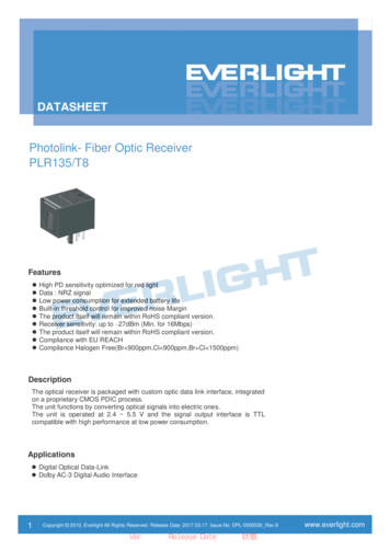 Photolink- Fiber Optic Receiver PLR135/T8 - LCSC 