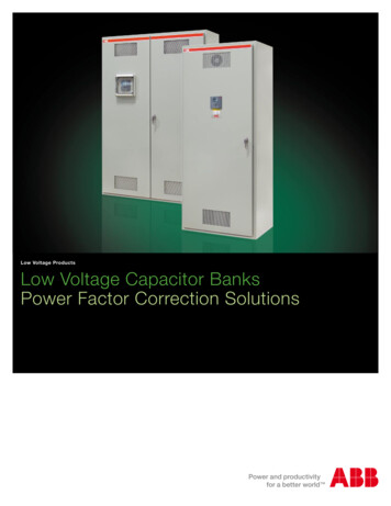 Low Voltage Products Low Voltage Capacitor Banks Power Factor . - ABB