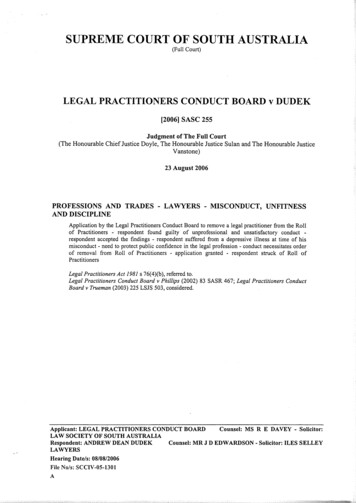 Andrew Dudek Supreme Court Decision - Lpcc.sa.gov.au