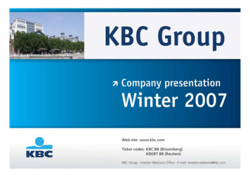 Introduction To KBC Group