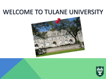 Welcome To Tulane University