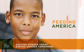 2018 Solving Hunger Today Annual Ending Hunger Tomorrow Report