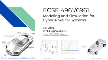 ECSE 4961/6961 ALSETLab Fall 2018 Cyber-Physical Systems