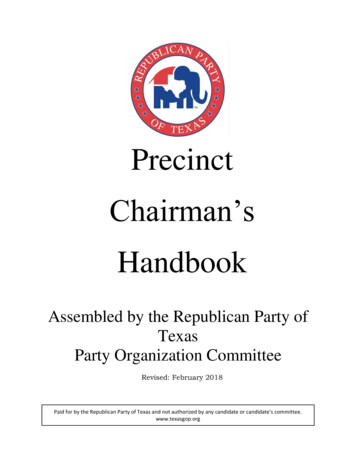 Precinct - Republican Party Of Texas