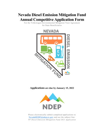Nevada Diesel Emission Mitigation Fund Annual Competitive . - NDEP