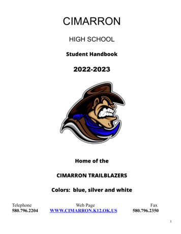 2022-23 Cimarron Handbook HS-final - Cimarron.k12.ok.us