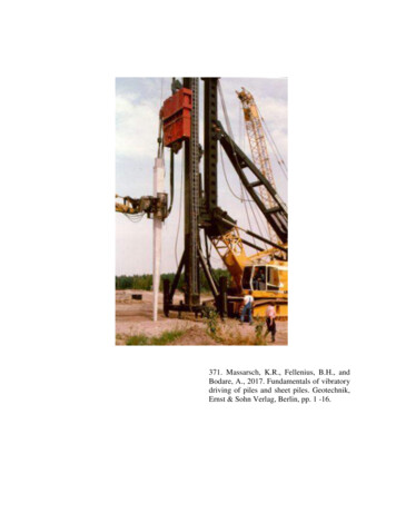 Fundamentals Of The Vibratory Driving Of Piles And Sheet Piles - Fellenius