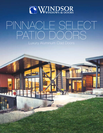 PINNACLE SELECT PATIO DOORS - Windsor Windows
