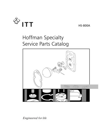 Hoffman Specialty Service Parts Catalog - SupplyHouse 