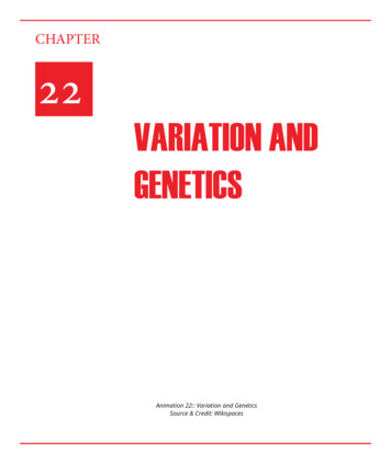 VARIATION AND GENETICS - Ilmkidunya 