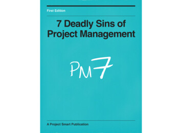 First Edition 7 Deadly Sins Of Project Management