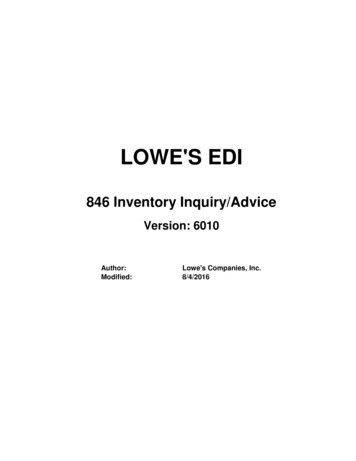 LOWE'S EDI - 1 EDI Source
