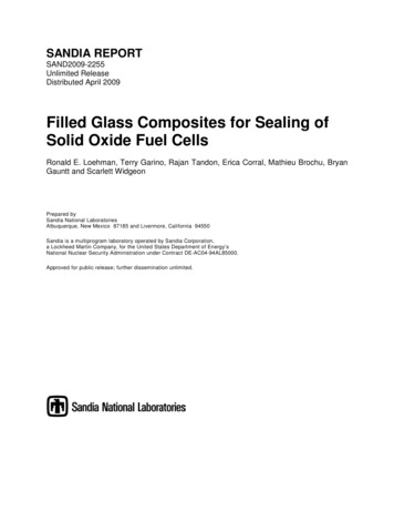 Filled Glass Composites For Sealing Of Solid Oxide Fuel Cells