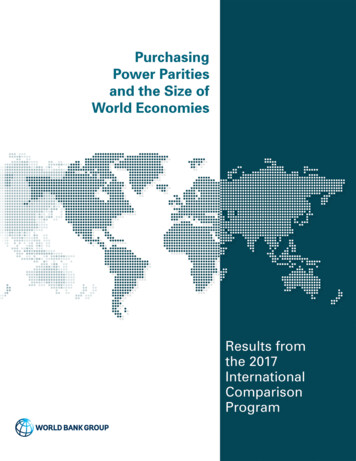 Purchasing Power Parities And The - World Bank
