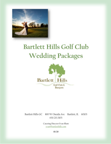 Bartlett Hills Golf Club Wedding Packages