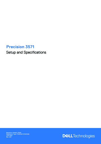 Precision 3571 Setup And Specifications