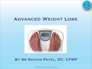Advanced Weight Loss - The Living Proof Institute
