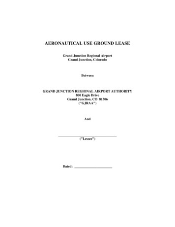 Aeronautical Use Ground Lease