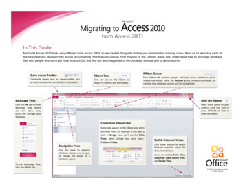 Migrating To Access 2010 - .microsoft 