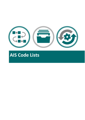 AIS Code Lists - Revenue